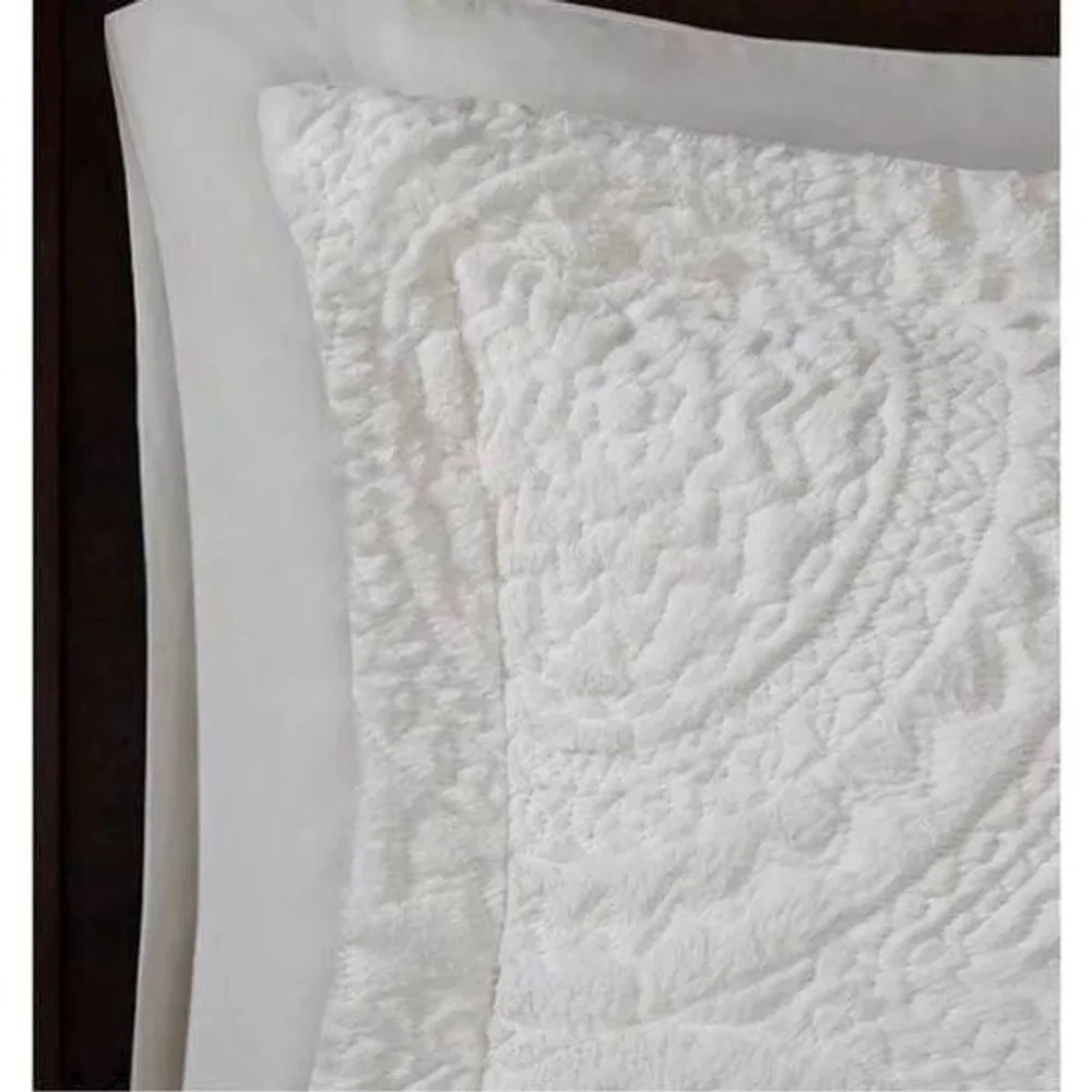 Madison Park MP10-5059 Arya Medallion Ultra Plush Comforter Mini Set - Ivory, Ki